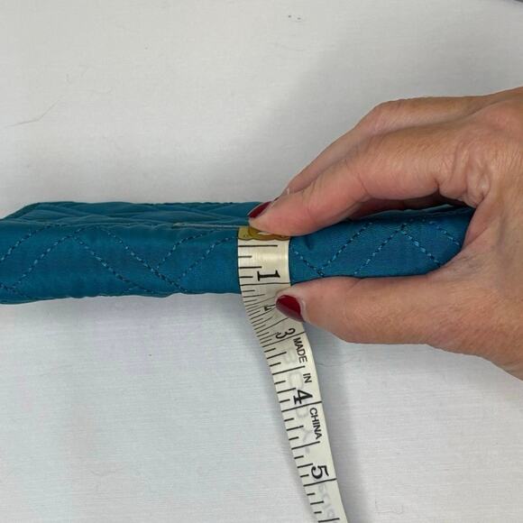 Vera Bradley RFID Grab & Go Wristlet Accordion Wallet Bahama Bay Teal Zip Around - Picture 9 of 10